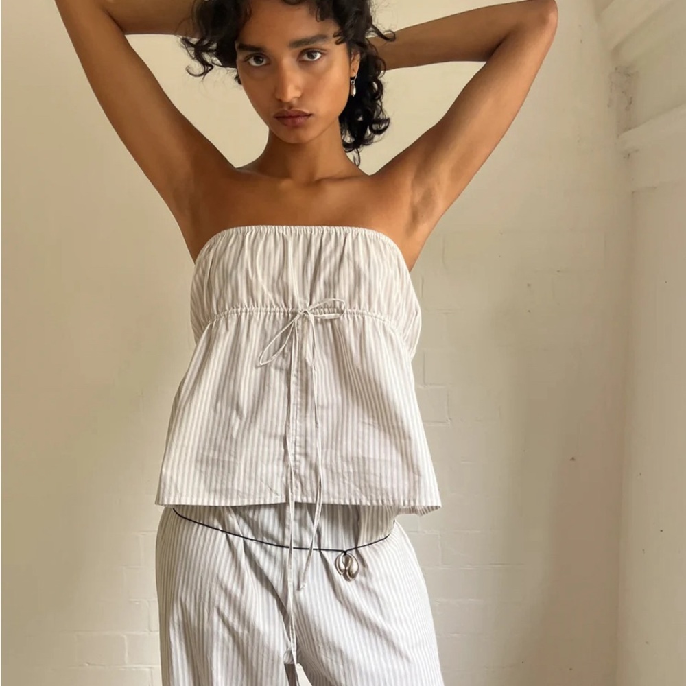 DEIJI STUDIOS STRAPLESS COTTON TOP
